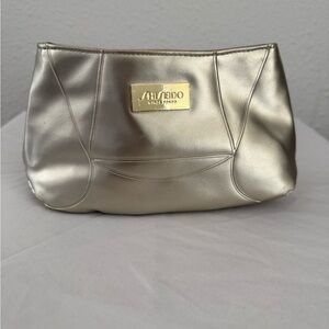 Shiseido Metallic Gold Cosmetic Bag